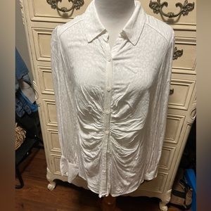 Free People Ivory Button Down